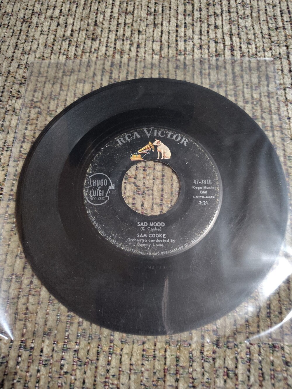 Sam Cooke - Sad Mood - RCA Victor (45RPM 7”Single)(J822)